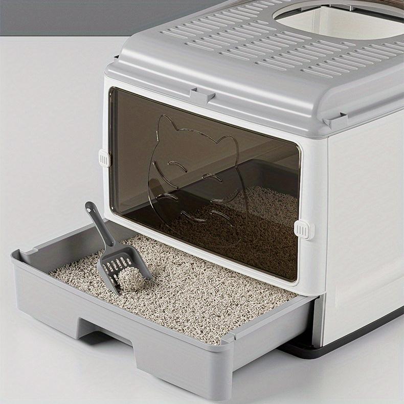 Extra Large Cat Litter Box Fully Enclosed Double Door Cat Toilet, Can Accommodate Two Adult Cats, Odor Proof & Anti Drop