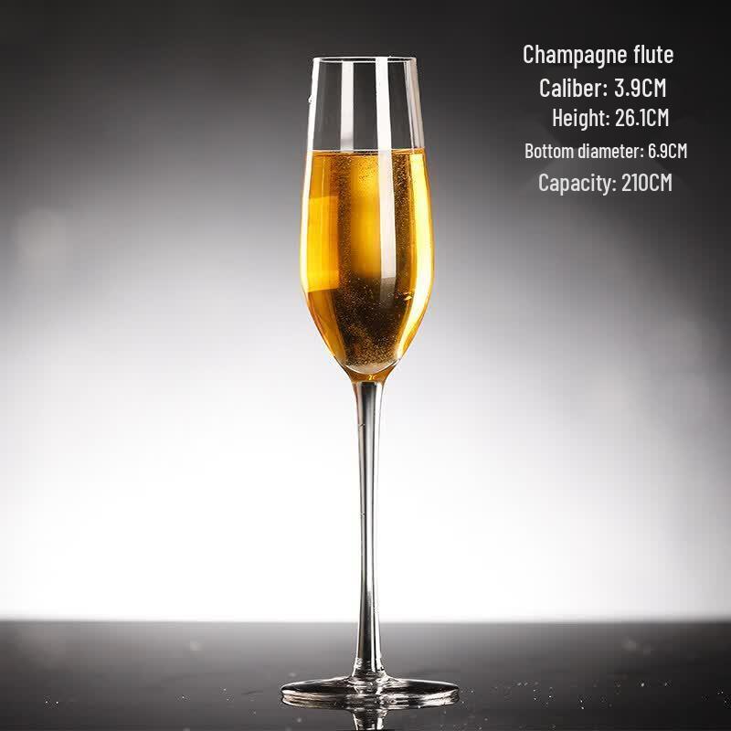 Star-Marked Crystal Champagne Flute Set