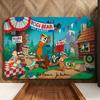 Cartoon Y-Yogi B-Bear Floor Mat Soft Flannel Floor Mat  Suitable for Entryways, Living Rooms, Bedrooms, and Bathrooms
