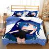 Conjunto de cama Gacha Life com impressão 3D, capa de edredom, conjunto de cama, capa de edredom, fronha, tamanho king/queen/solteiro, meninos e meninas, adulto