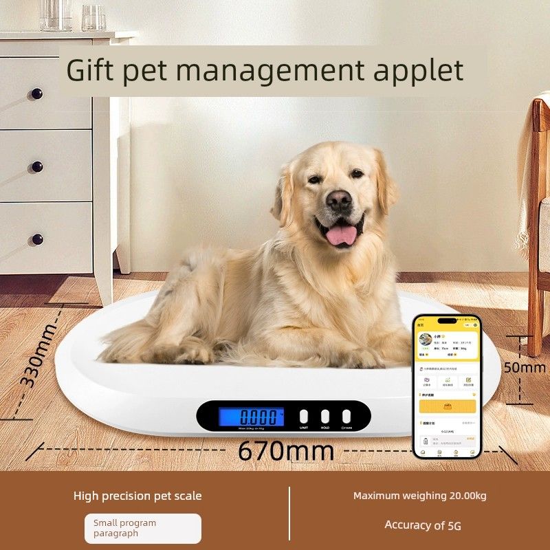 

Small White Scale Cat Weighing Device Pet Shop Precision Scale Large Size for Babies and Pets [50g- 20kg]