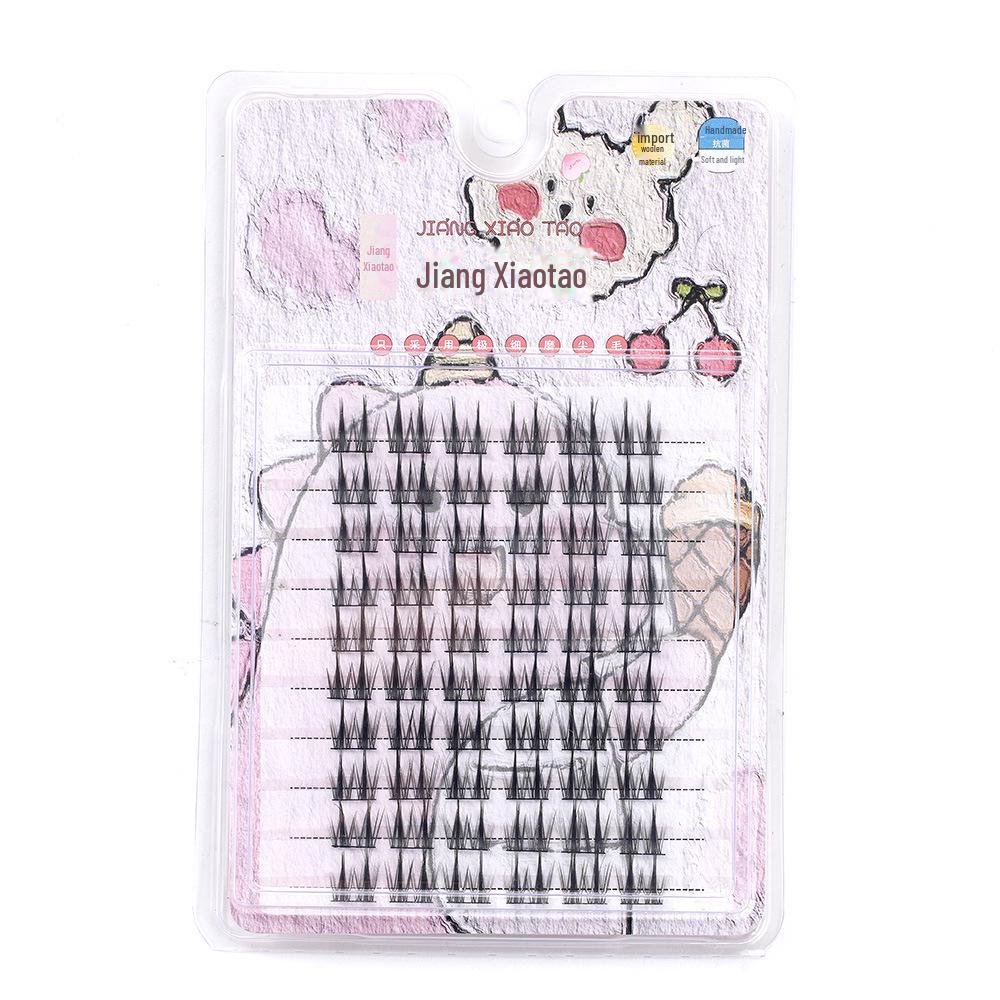 

Lazy Double-Pointed Wheat Ear False Eyelashes - Cartoon COS Little Devil Design, Ten Rows One box of eyelashes