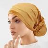 Turban Inner Hijabs Cap Hat Muslim Women's Headscarf Solid Color Hijab Bonnet
