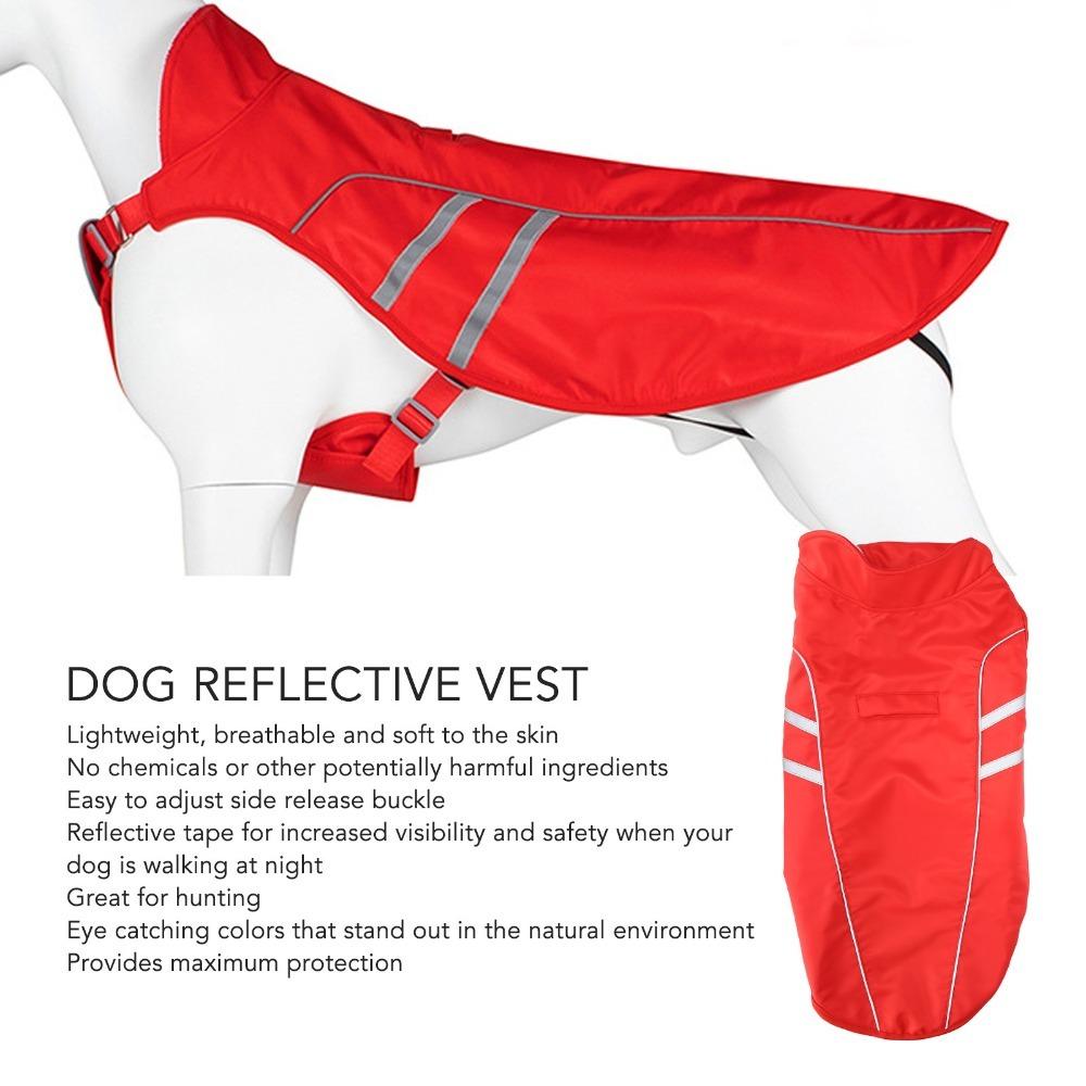Waterproof Pet Jacket Reflective Pet Vest Breathable Dog Raincoat  Night Outdoor