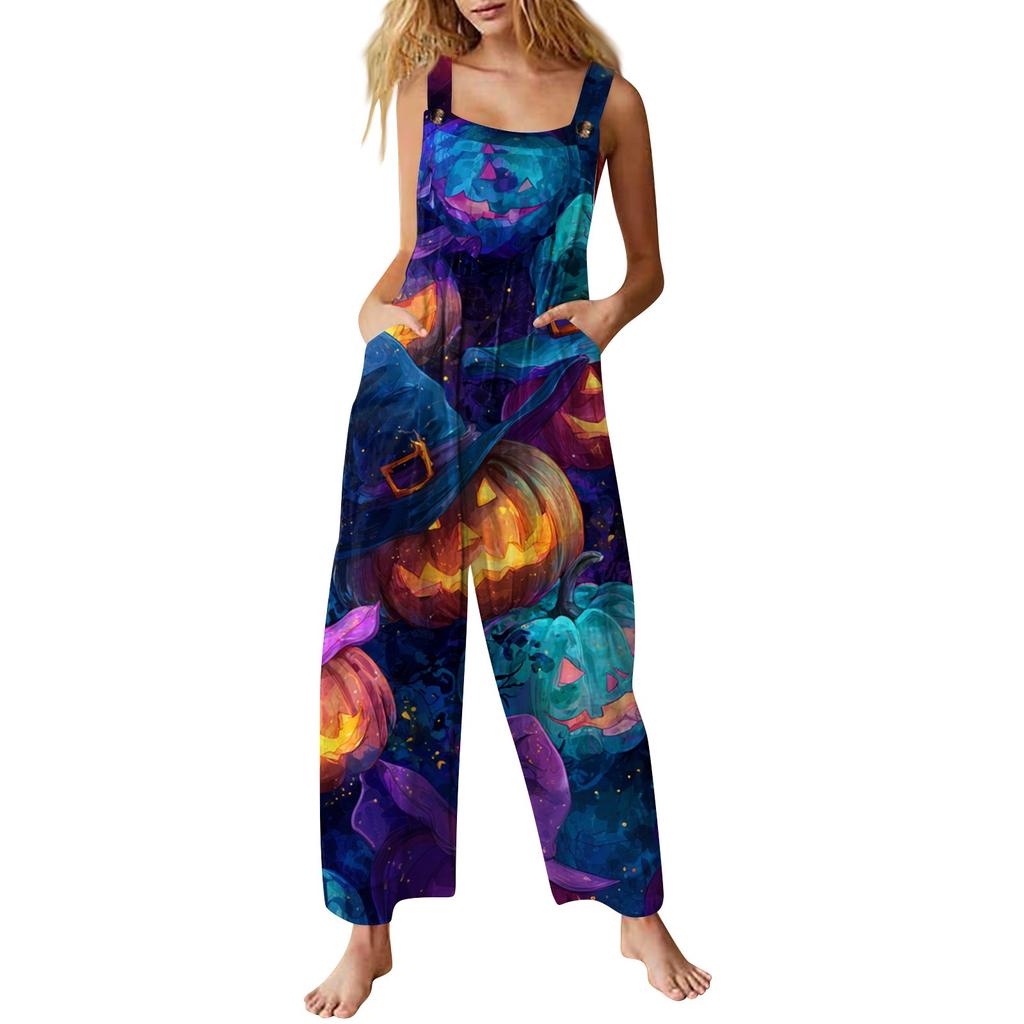 Dámský overal Potištěný Ležérní Volný Overal