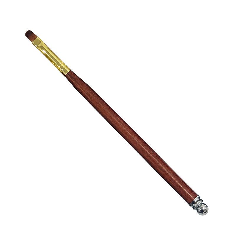 Retro Sandalwood Nail Art Pen Set: 3-Piece Multi-functional Gel & Liner Pens.