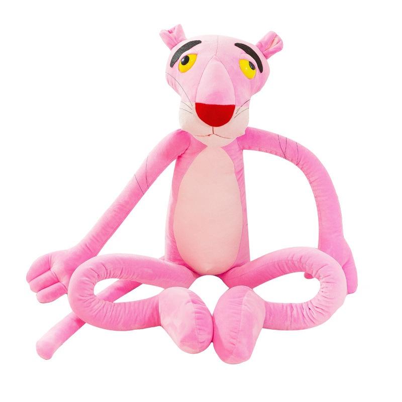 Pink Panther Plush Toy, Adorable Soft Short Hair Stuffed Leopard Doll, 60/80/100cm No Cloth,60cm/23.6in