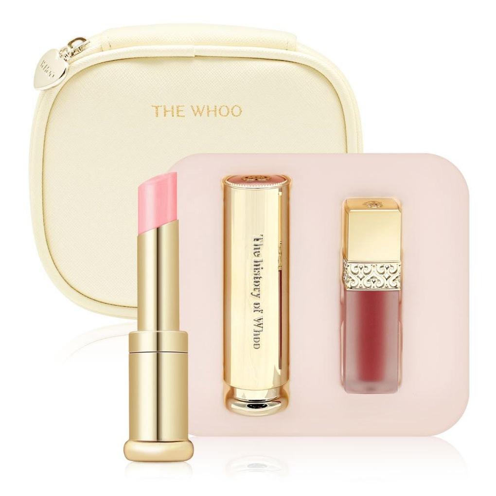 [thewhoo] Gongjinhyang Mi Gungjungdongan Lip Balm Special Planning Set / Pink, Red, Orange (Choose 1)