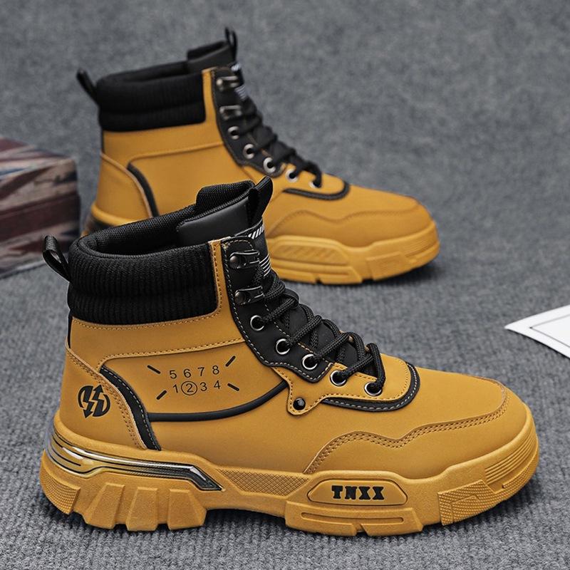 

Men s shoes outdoor high-top Martin boots men s autumn and winter versatile trendy shoes 2024 new locomotive tooling shoes men s 44
