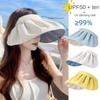 UV Protection Empty Top Shell Hat Breathable Sun Protection Hat Sunshade Hat  Roll-up Headband