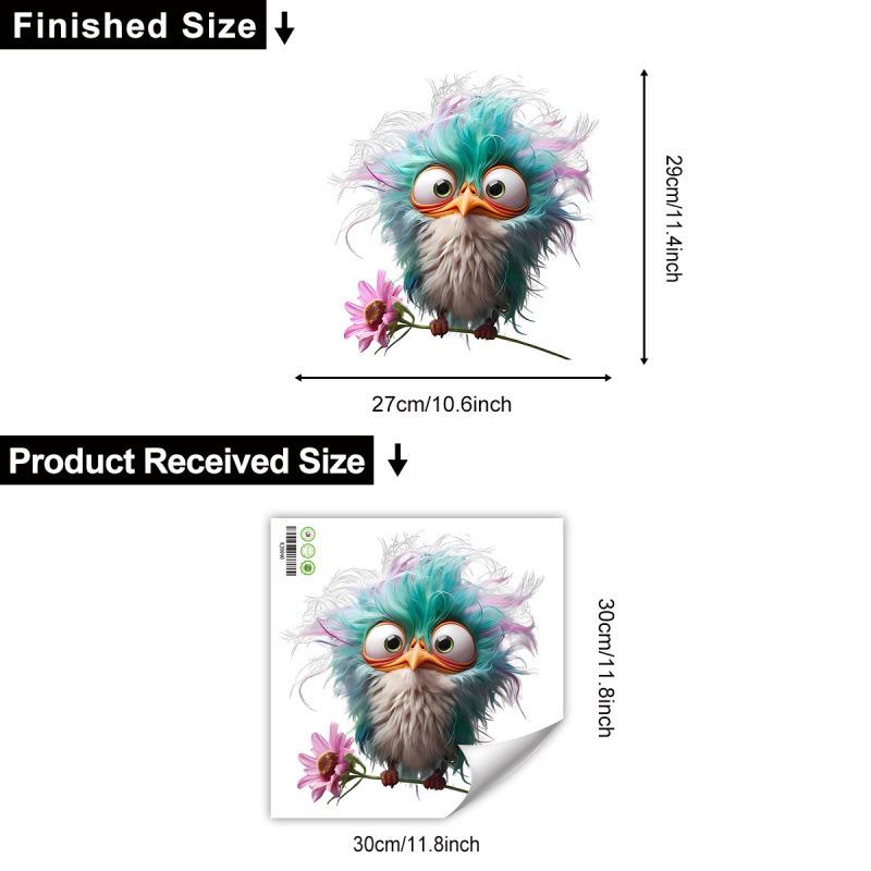 Verrückte und lustige Vogel-Toilettenaufkleber Wandaufkleber Kühlschrankdeko Autoaufkleber Helle Wand für Zuhause