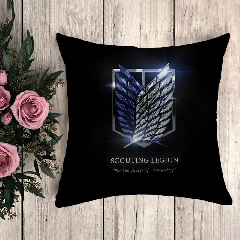 Anime Pillow Attack On Titan Cushion Covers for Bed Pillows Decorative Pillowcases  Fall Decor Pilow Cases Pillowcase