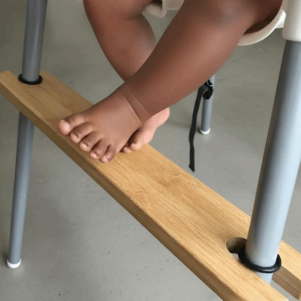 Natural Bamboo Toddler Dining Chair Pedal Non-Slip High Chair Accessory High Chair Footrest Indoor