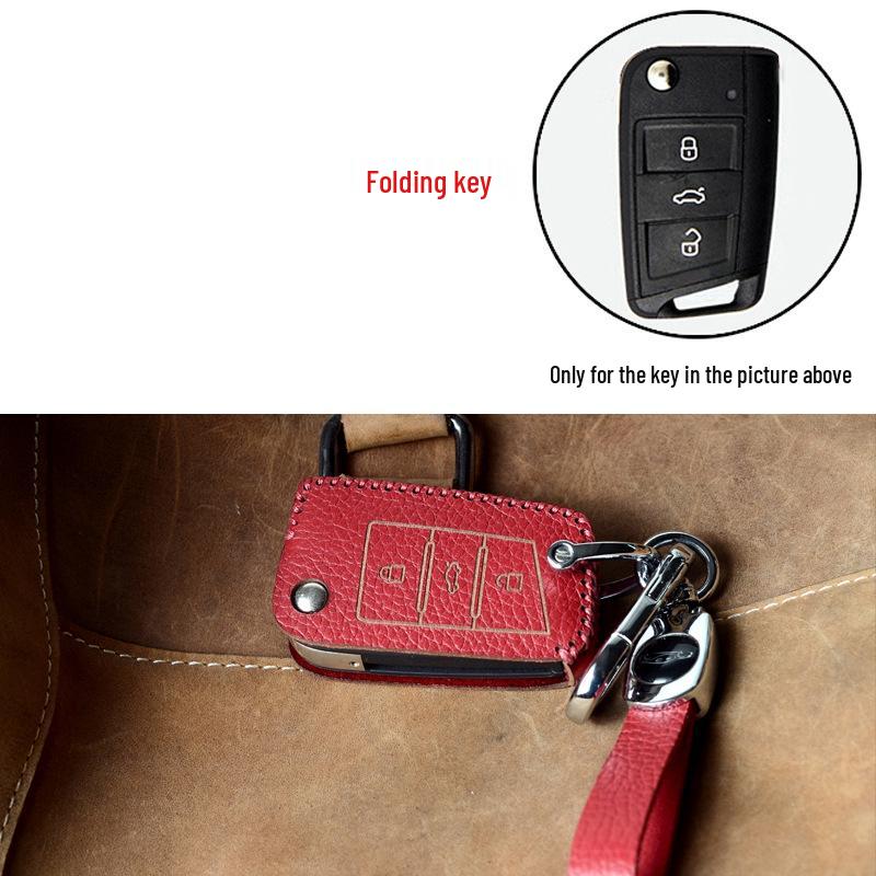 Volkswagen Key Protection Cover: Fits 21 Models, Including New Passat, Magotan, 330GTE, and B8B7 - Genuine Leather
