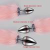 Cute Soft Cat Ears Headbands with 40cm Fox Tail Bow Metal Butt Anal Plug Erotic Cosplay Accessories Adult Sex Toys for Couples