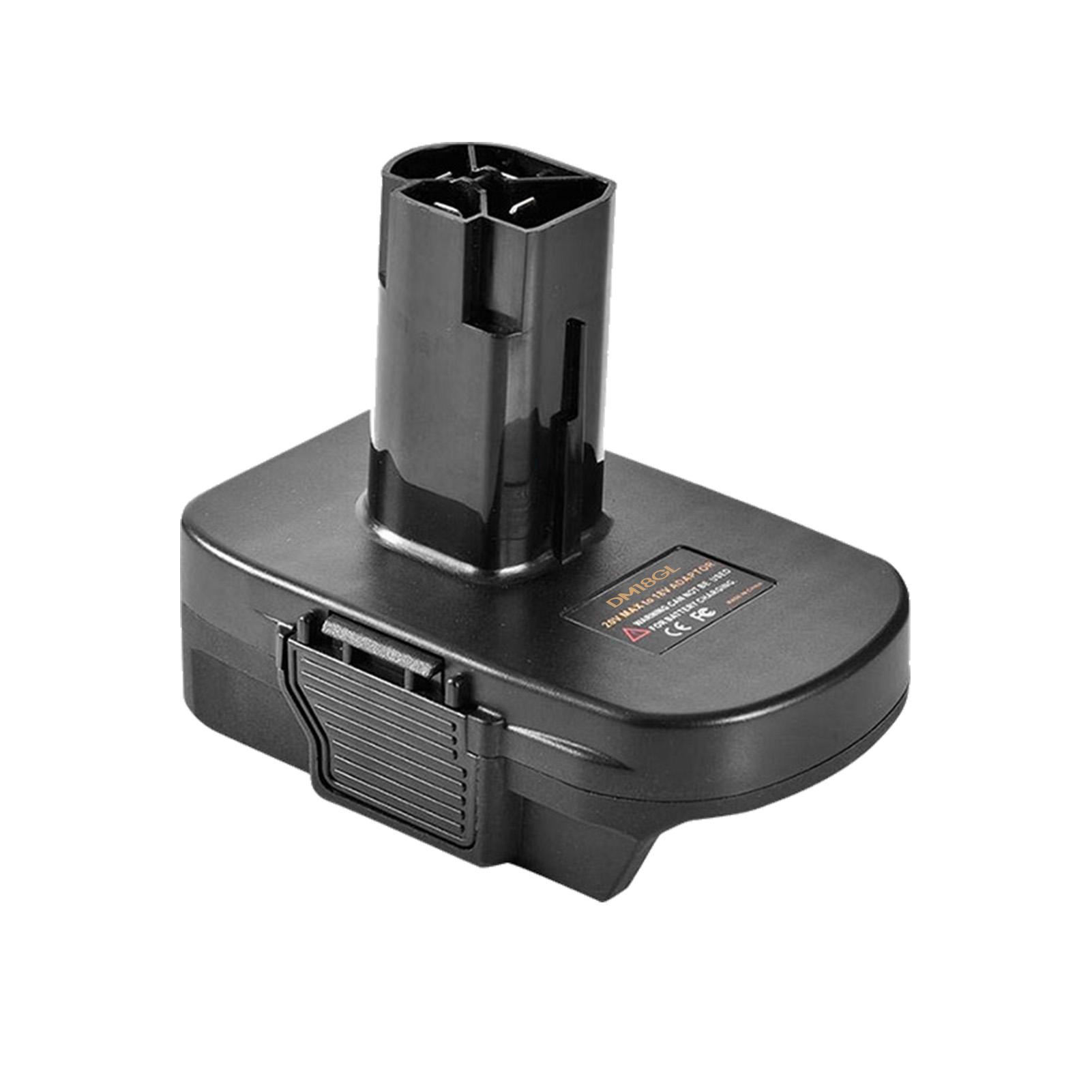 

Замена адаптера преобразователя батареи для преобразования литиевой батареи Dewalt Milwaukee 18–20 В в DM18GL чёрный