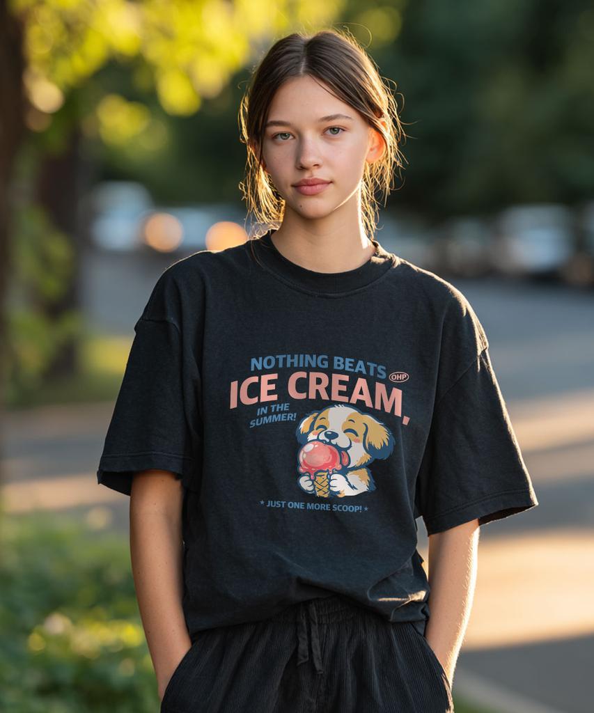 OHP Ohpxjoy One More Scoop Semi-Over Short Sleeve Tee