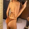 New Tiger Printed With Skirt Halter Bikini Women Swimwear Female Swimsuit Three-pieces Bikini set Bather Bathing Suit Swim