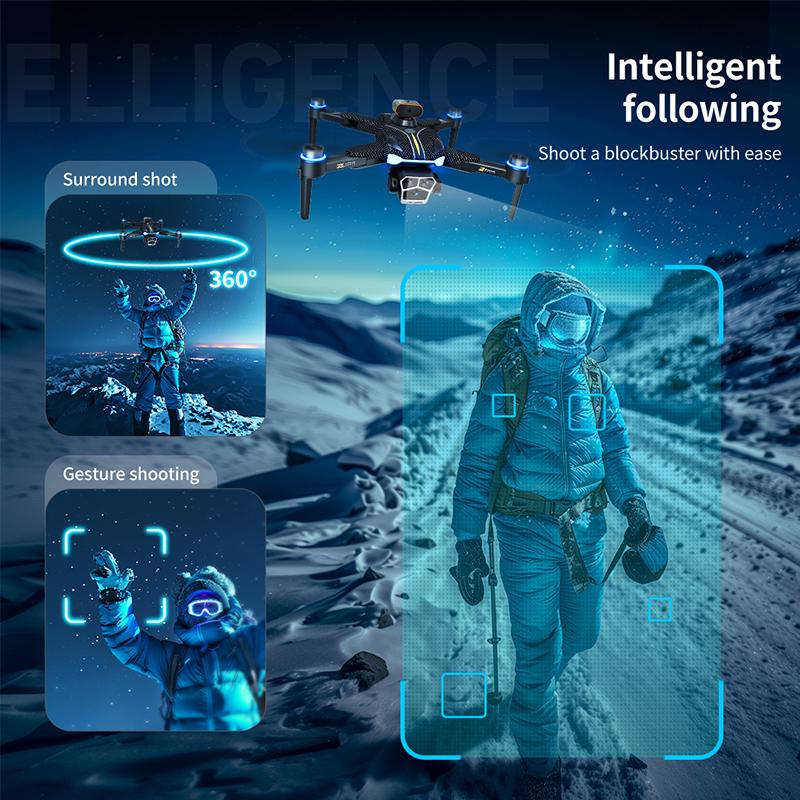 2025 New Z104 RC Drone Wide Angle 8K HD Professional Dual Camera WIfi FPV 4.5 Inch Screen Rc 360° Obstacle Avoidance Brushless Quadcopter Toy Gift