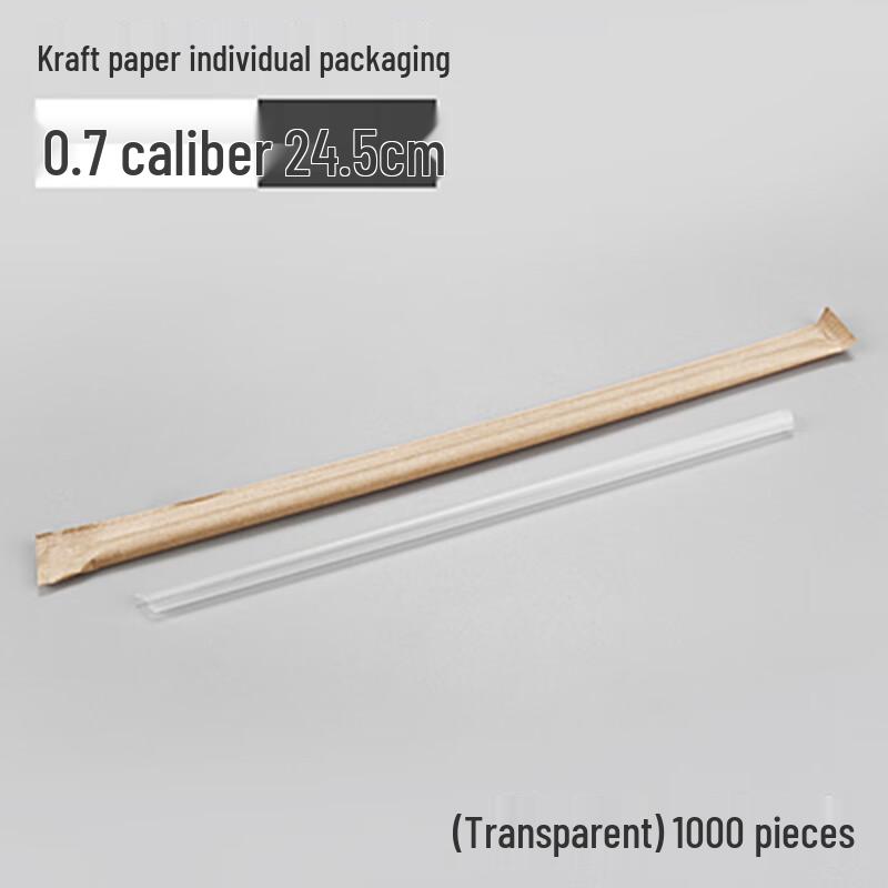 Kraft Paper Wrapped Disposable Plastic Straws