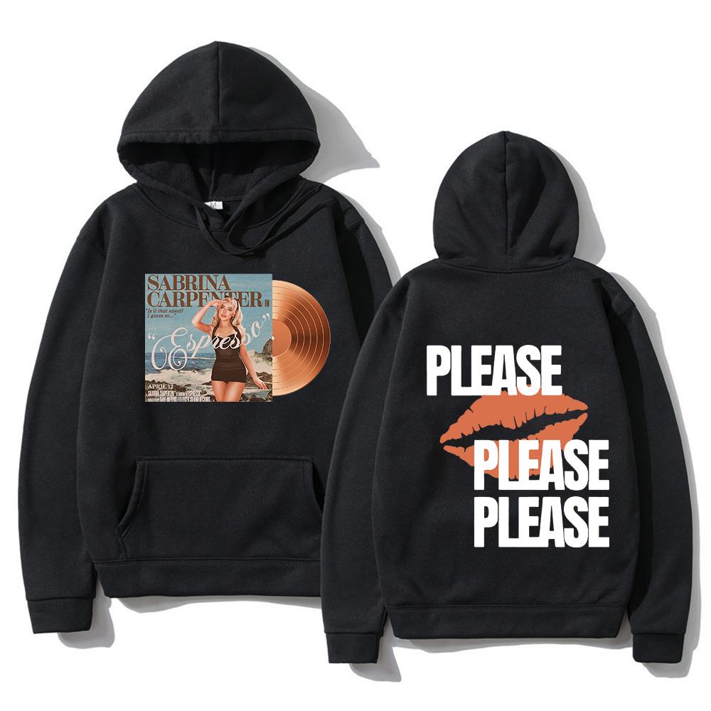 Sabrina Carpenter Hoodie Men Please Please Please Sweatshirts Letter Printing Hoodies Fleece Pullovers Streetwear