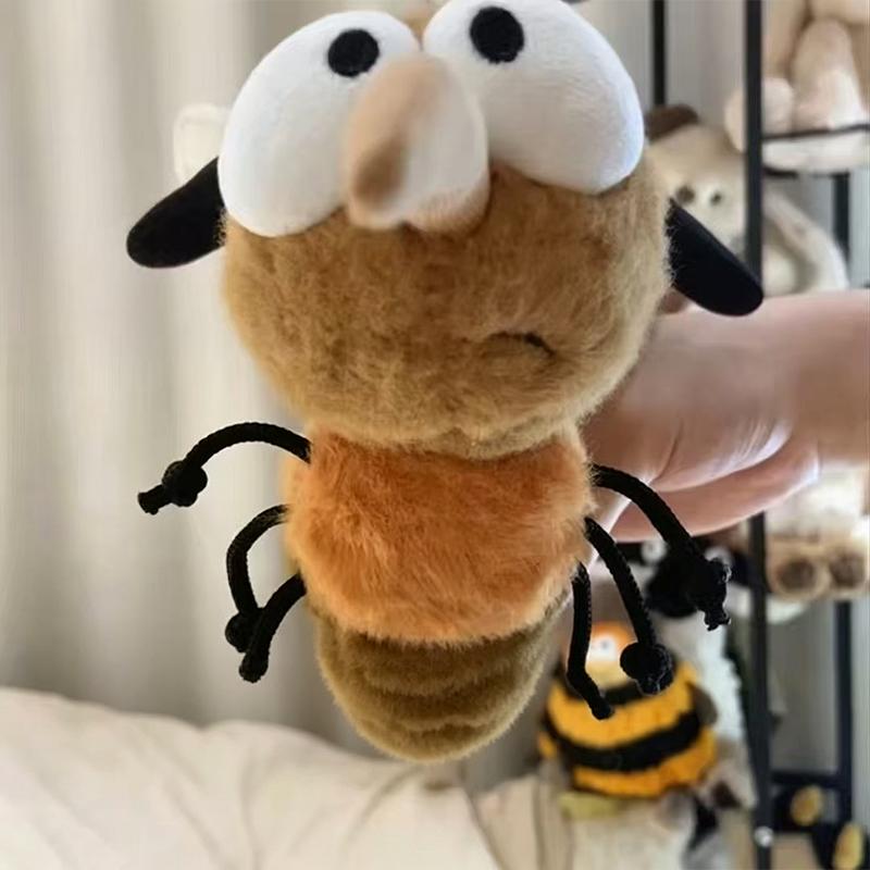 Soft Funny Mosquito Plush Stuffed Toy 22cm Fluffy Cute Big Eyes Cartoon Doll for Children Holiday Gift Nursery Ornament