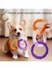 TPR Pull Ring Chew Pet Toy Bite Resistant Durable Molar Teeth Cleaning Easy Clean Interactive Toy For Small Medium Large Dogs