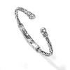Guochao Six-Character Mantra Sanskrit Bracelet for Couples: Retro Style, Heavy Craftsmanship, Twisted Design