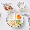 Huihuang Ceramic 3-Compartment Portion Control Plate Set