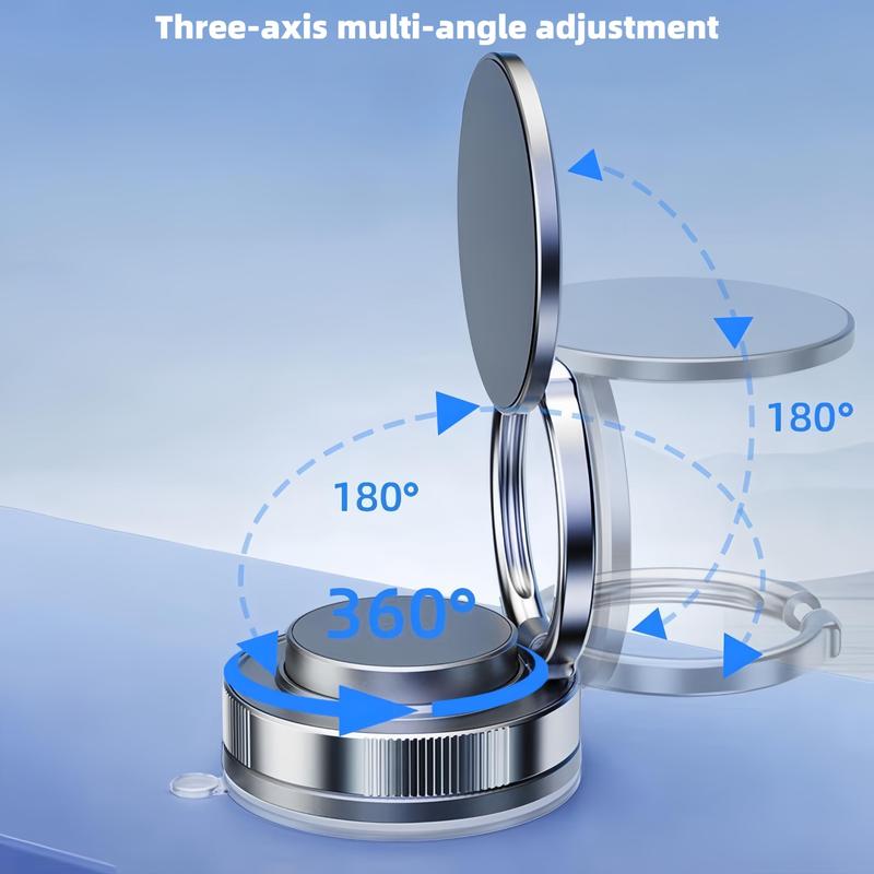 360 Adjustable Vacuum Magnetic Suction Cup Phone Mount Hands-Free Magnetic Cell Phone Holder for Cars Gym Mirror Smoot Hot Sales