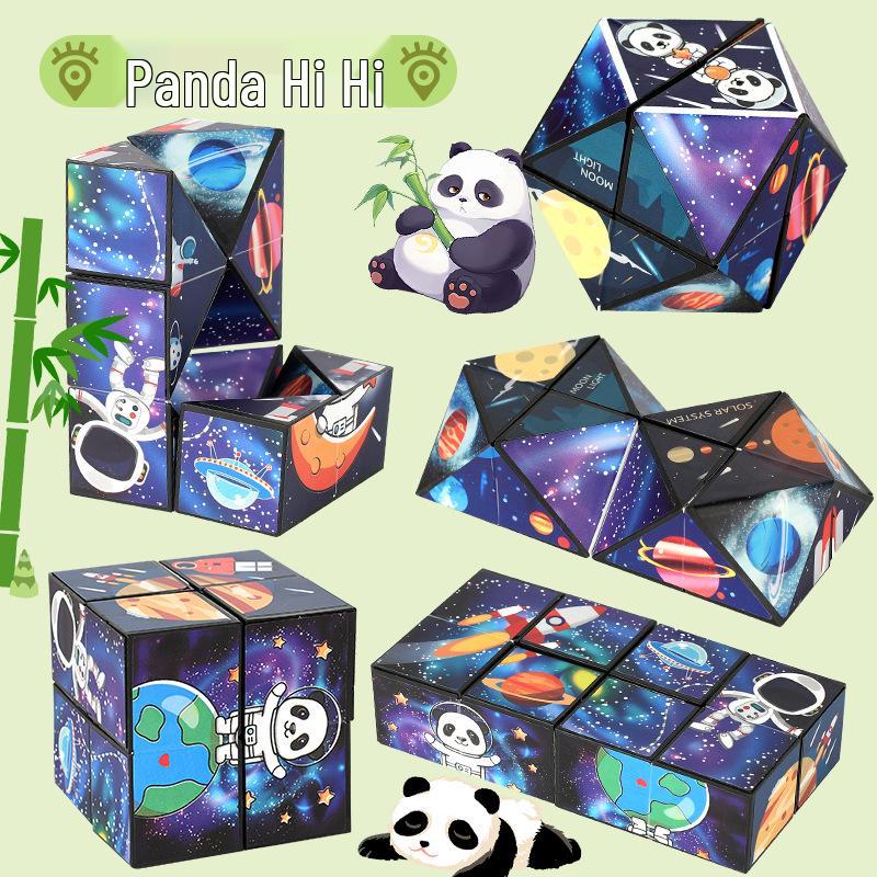Early Education Magnetic Building Blocks - 3D Cartoon Animal Puzzle Cubes