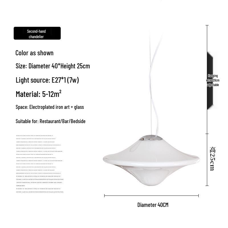 Nordic Minimalist UFO Pendant Light for Restaurants, Cafes, Bars, and Dining Tables Warm Light