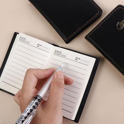 Portable Bussiness Mini Notebook PU Cover Memo Pads Pocket Notepad Writing Paper Diary Planner Leather Notebook Stationery