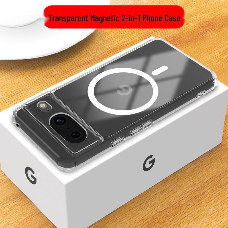 Google Pixel 10 Pro MagSafe-Compatible Transparent Magnetic Phone Case with Wireless Charging and Scratch Resistance