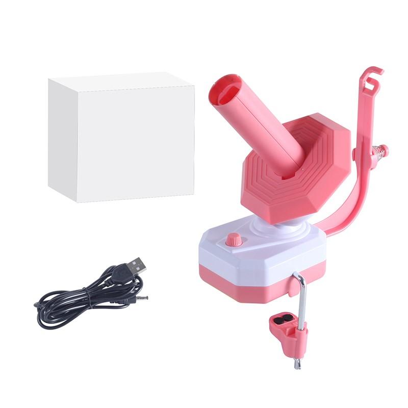 

Электрический клубок пряжи автоматический, простой в использовании, подарок для вязальщиц-крючков-розовый One Size розовый