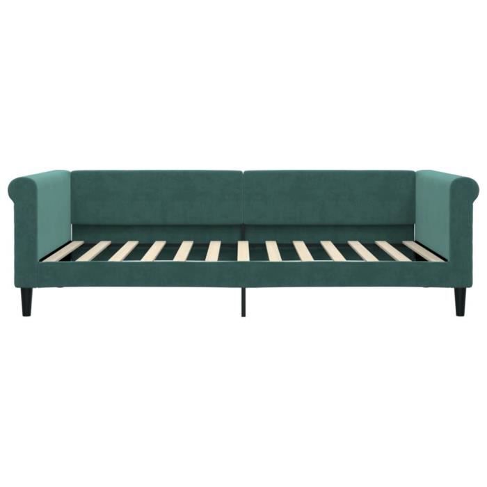 VidaXL Day Bed Dark Green 100x200 Cm Velvet 354253