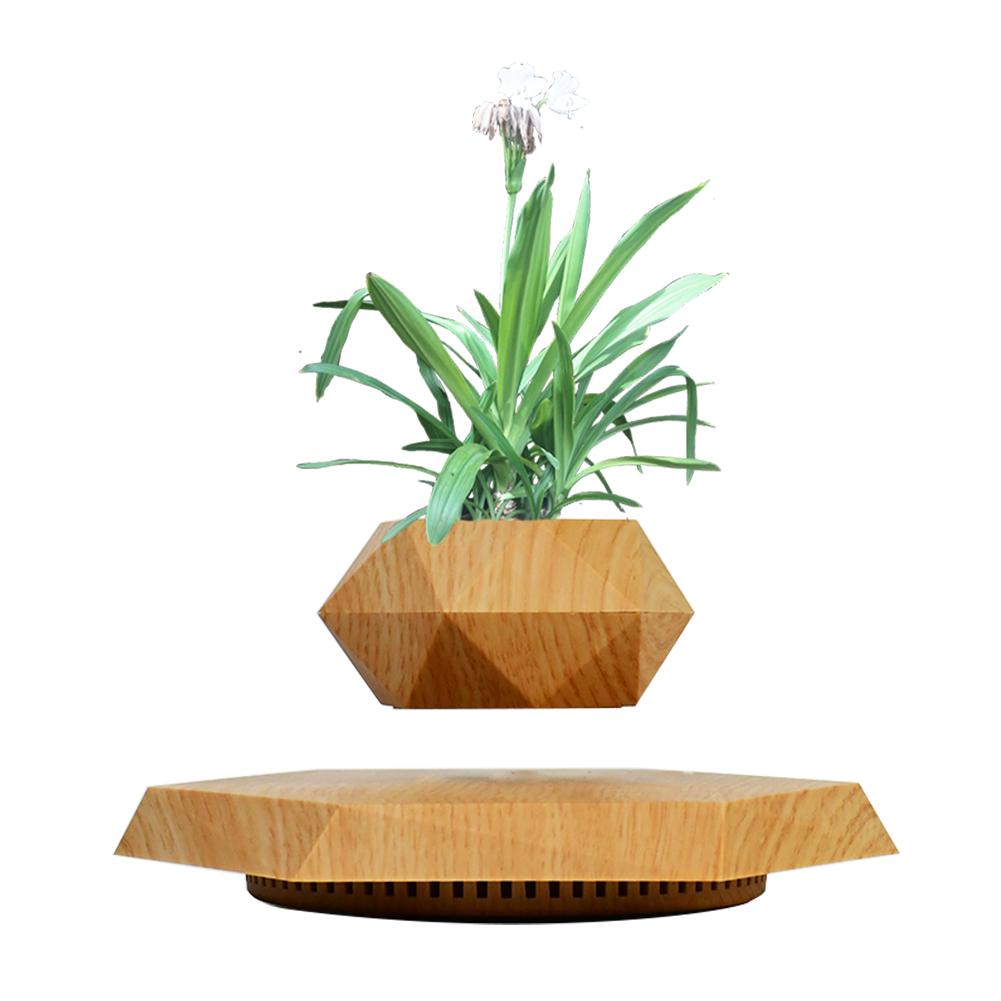 360Automatic Rotation Magnetic Floating Flower Pots Levitating Plant Pot Levitation Smart Flower Pot for Plants Home Decoration