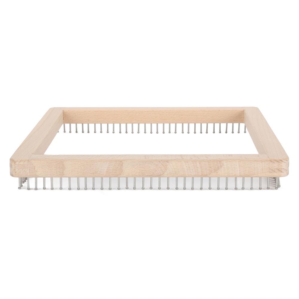 Webrahmen aus Holz Quadratische Form Webbrett Handgemachtes Strickbrett DIY-Projekte
