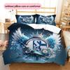 Set Copripiumino Trapuntato con Motivo FC Schalke 04 Decorazione per la Casa Regalo (1 * copripiumino + 2 * federe senza imbottitura)