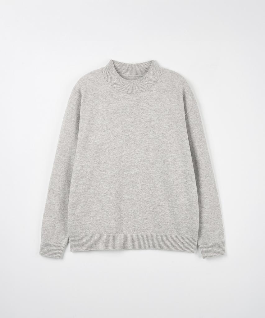 NODU Mock Neck Turtleneck Knit [Ivory]
