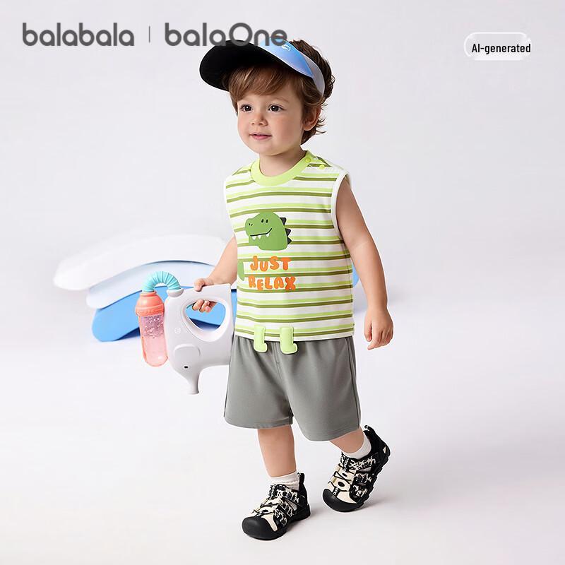 Balabala Baby Sleeveless Top & Shorts Set