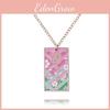 Demon Slayer Kimetsu No Yaiba Tomioka Giyuu Necklace With Pendant And Metal Chain For Cosplay Or Gift