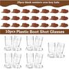 30 Pcs Cowboys Shot Glass Plastic Mini Western Cowgirl Hat and Boot Glasses for Bridegroom Bridal Shower Bachelorette Party