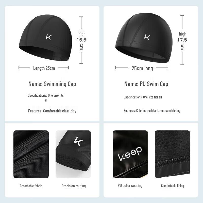 Keep Adult Comfortable Fabric Swimming Cap