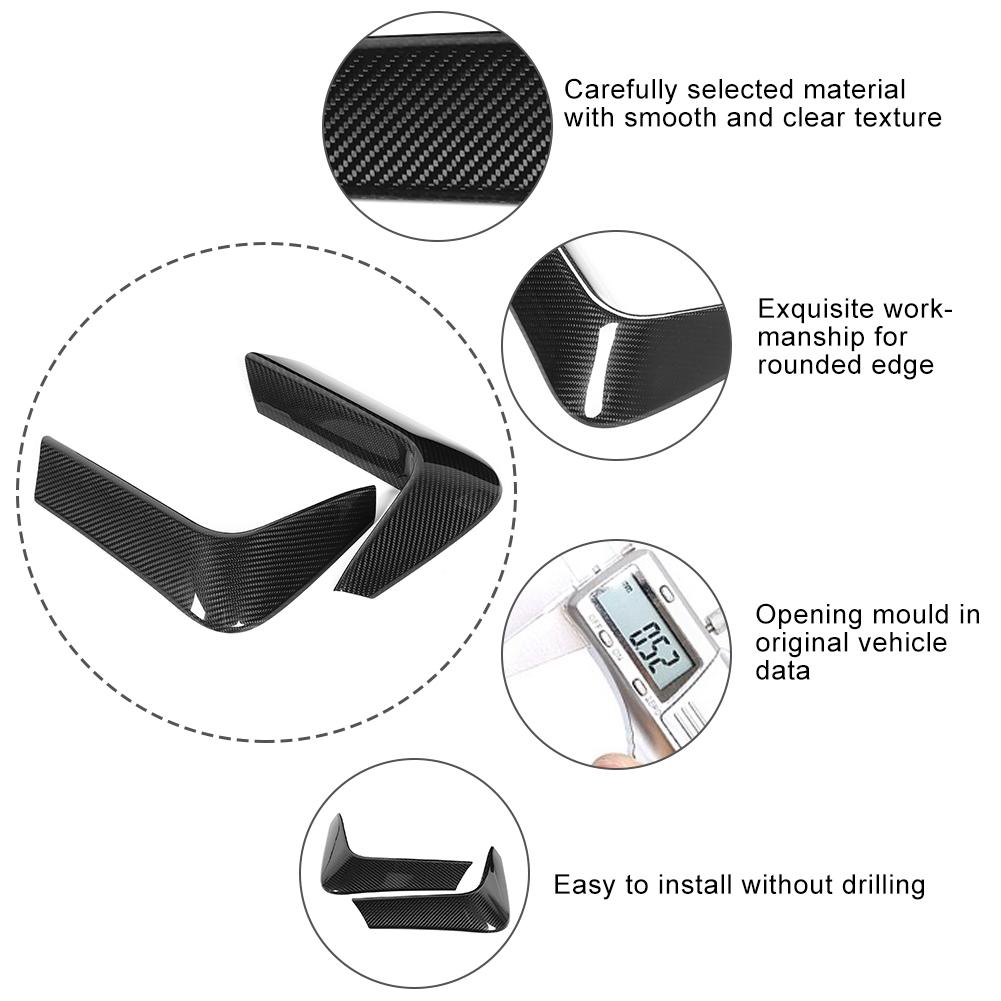 Carbon Fiber Rear Bumper Spoiler Trims Corner Anti Crash Cornerite Valance Flaps Fits for F80 M3