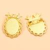 7 Styles 18x25mm Gem Brooch & Pendant Base Holder for DIY Accessories