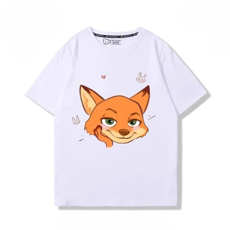 "Zootopia 2" Judy and Nick Cartoon T-Shirt Breathable Soft Summer Short Sleeve Children's Top