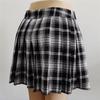 Gothic Skirt Punk Tie Half Skirt Plaid Pleated Skirt Trendy Irregular Short Skirt Gift for Girls Women