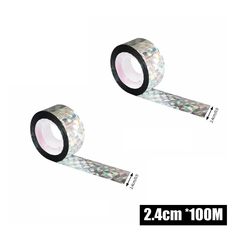50/80/100M Bird Repellent Reflective Tape Pigeons Drive Away Ribbon Anti Bird Laser Flash Tape Garden Orchard Roof Bird-Proof