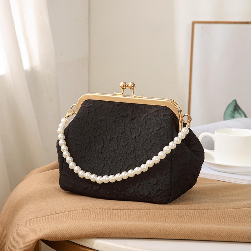 

Cloth Chinese Style Crossbody Bag Large Capacity Vintage Women s Handbag Travel Style C Black